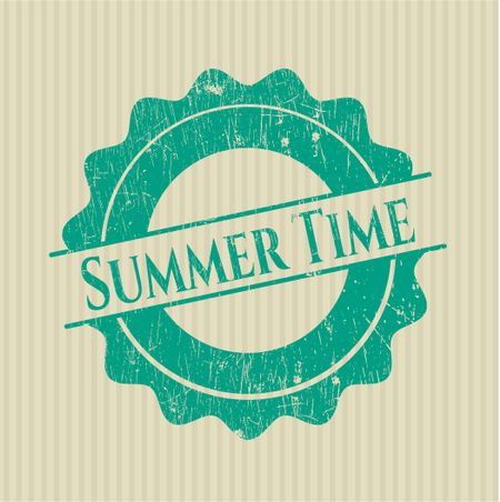 Summer Time rubber grunge stamp