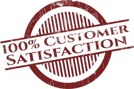 100% Customer Satisfaction rubber grunge seal