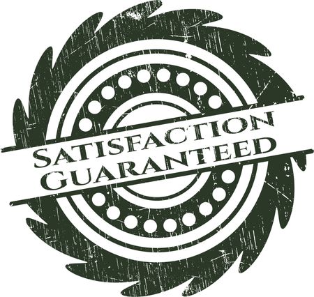 Satisfaction Guaranteed rubber grunge stamp