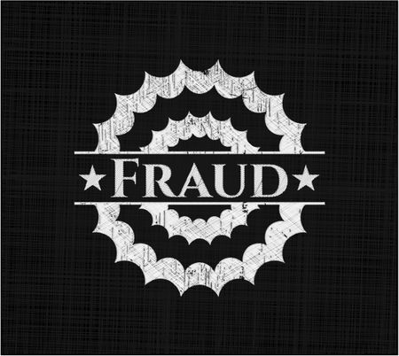 Fraud chalkboard emblem