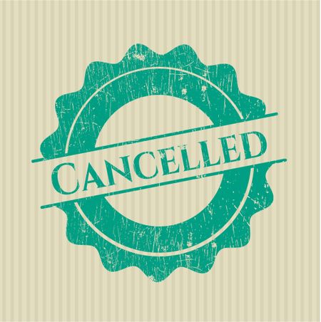 Cancelled rubber grunge stamp