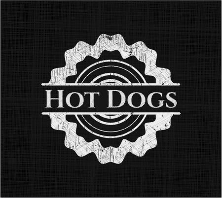 Hot Dogs chalkboard emblem