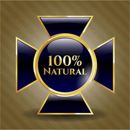 100% Natural gold badge