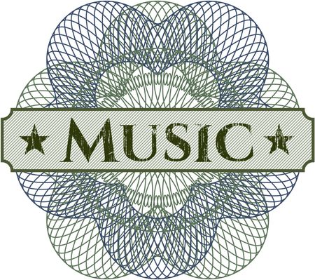 Music abstract rosette