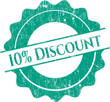 10% Discount rubber stamp