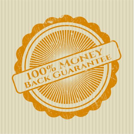 100% Money Back Guarantee rubber stamp