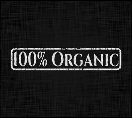 100% Organic chalkboard emblem