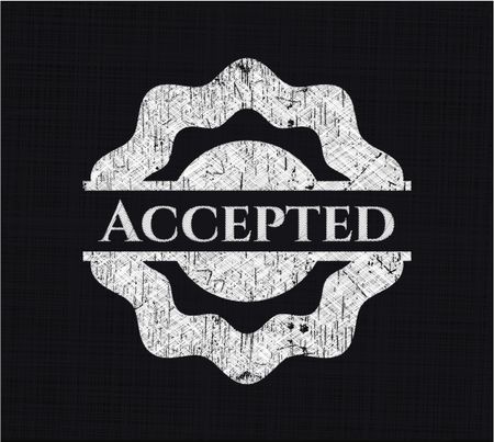 Accepted chalkboard emblem