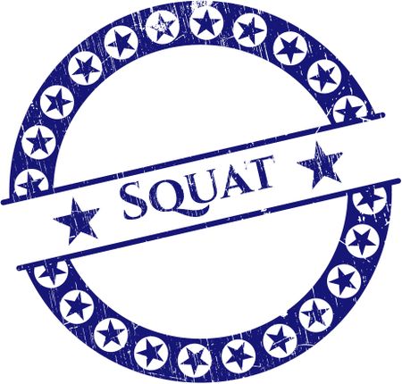 Squat rubber stamp