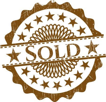 Sold rubber stamp
