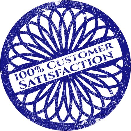 100% Customer Satisfaction rubber grunge seal