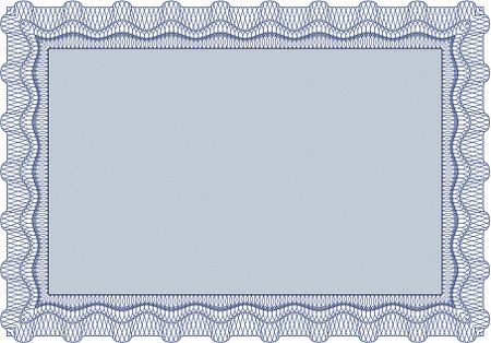 Certificate template or diploma template. Money style.Retro design. With complex background. 