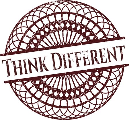 Think Different rubber grunge stamp