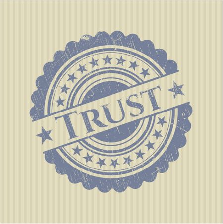 Trust rubber grunge stamp