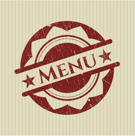 Menu rubber grunge seal