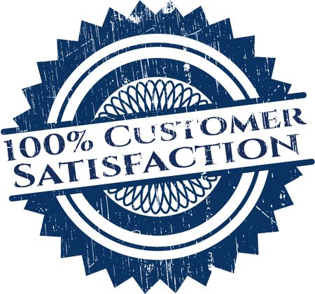 100% Customer Satisfaction grunge seal