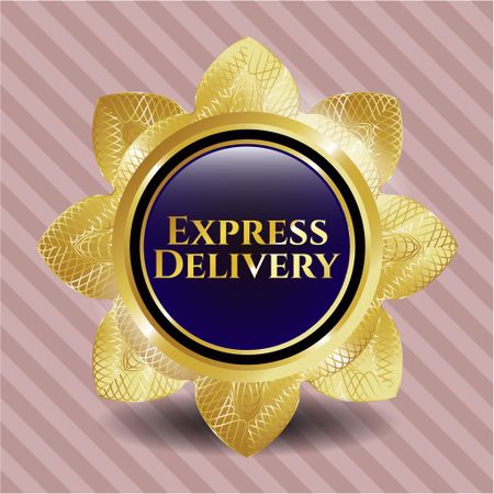 Express Delivery gold shiny badge