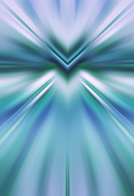 Abstract radial blur with predominance of blue and green