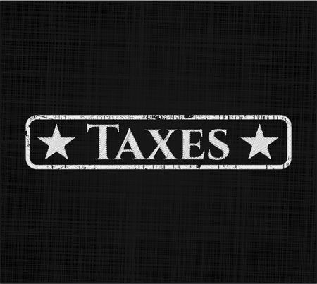 Taxes chalkboard emblem