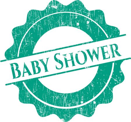 Baby Shower rubber grunge stamp
