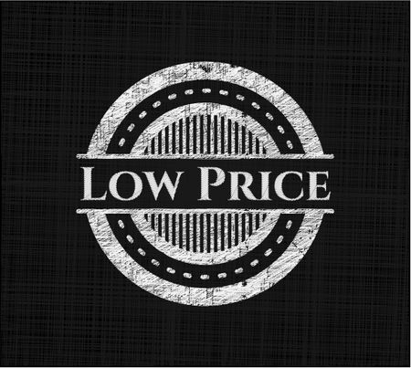 Low Price chalkboard emblem on black board