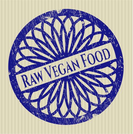 Raw Vegan Food rubber grunge seal