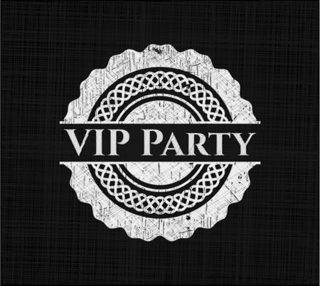 VIP Party on chalkboard