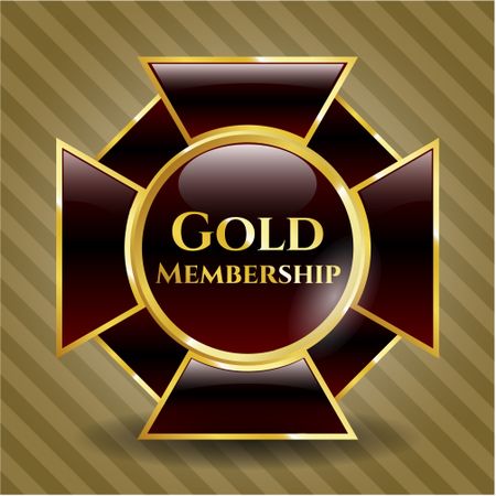 Gold Membership gold shiny badge