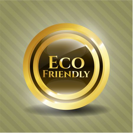 Eco Friendly gold shiny emblem