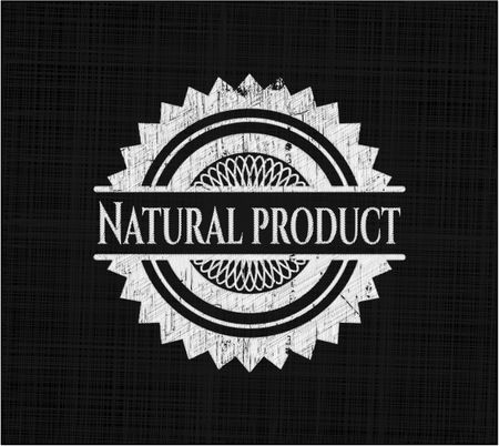 Natural Product written on a blackboard