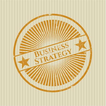 Business Strategy rubber grunge stamp