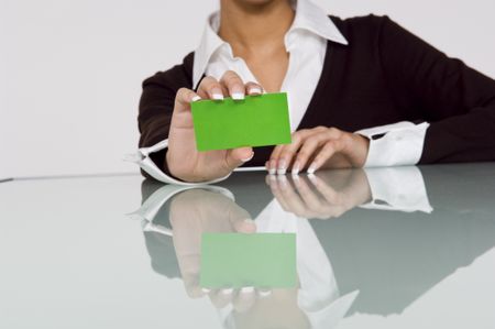Businesswoman holding a brief case.