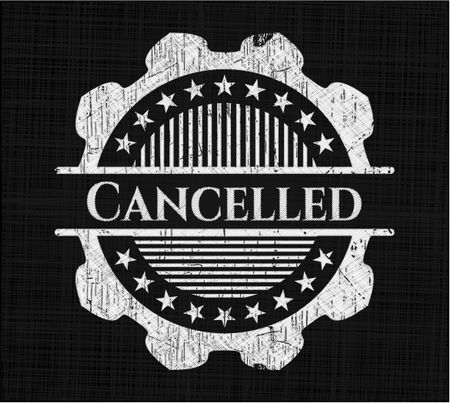 Cancelled chalkboard emblem