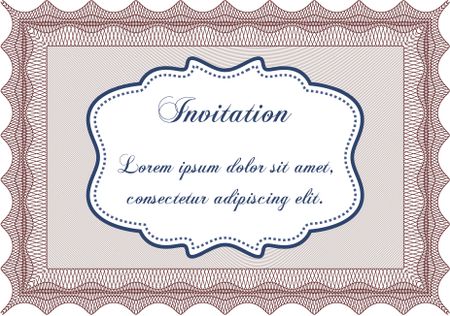 Formal invitation. Easy to print. Good design. Vector illustration.