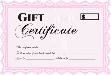 Vector Gift Certificate. Customizable, Easy to edit and change colors.Artistry design. Complex background. 