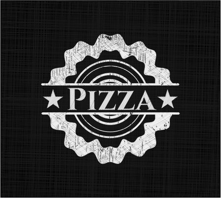 Pizza chalk emblem