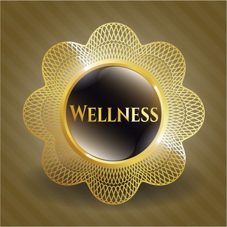 Wellness gold shiny emblem
