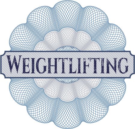 Weightlifting abstract rosette