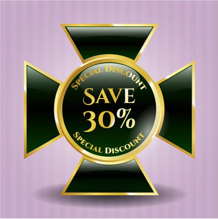 Save 30% gold badge