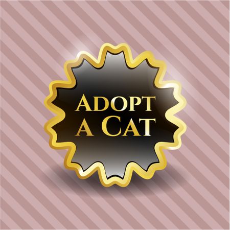 Adopt a Cat gold shiny emblem