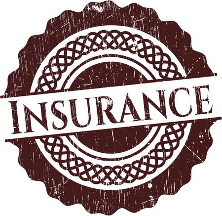Insurance rubber grunge stamp