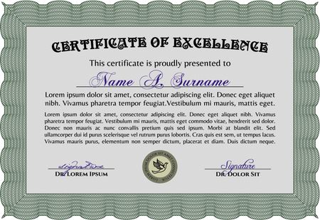 Certificate template or diploma template. Beauty design. Detailed.With great quality guilloche pattern.