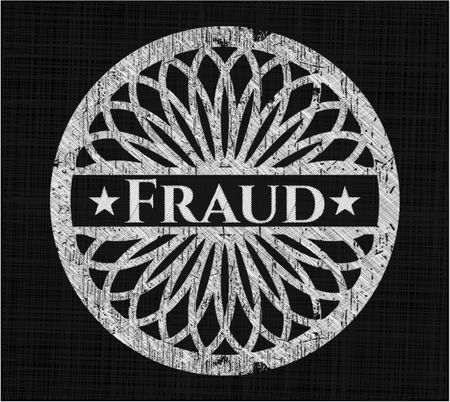 Fraud chalkboard emblem