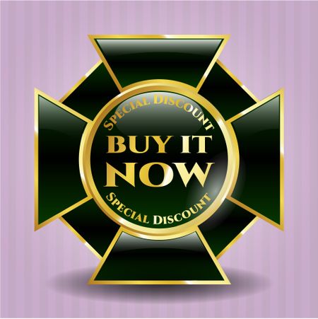 Buy it Now gold shiny badge