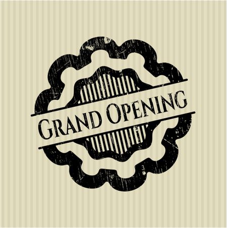 Grand Opening rubber grunge stamp
