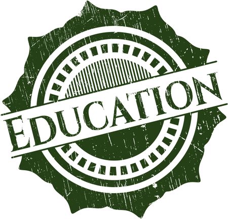 Education rubber grunge stamp