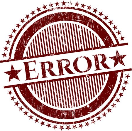 Error rubber grunge stamp