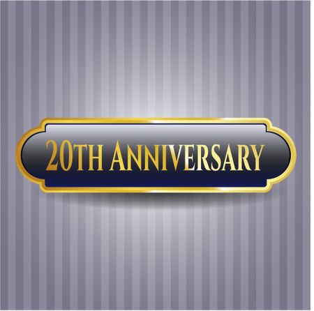 20th Anniversary gold shiny badge