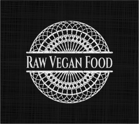 Raw Vegan Food on chalkboard
