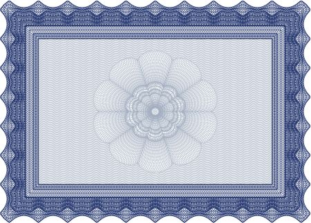 Diploma template or certificate template. Vector pattern that is used in money and certificate.With guilloche pattern and background. Sophisticated design. 